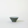 Mogutable Selects Ceramic Mt. Fuji Japanese Rice Bowl in Green Stripe Clearance