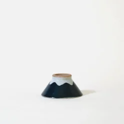 Mogutable Selects Ceramic Mt. Fuji Japanese Rice Bowl In Blue New