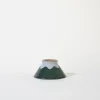 Mogutable Selects Ceramic Mt. Fuji Japanese Rice Bowl in Green Hot