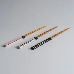 Ouchi Kougei Diamond Cut Sharpened Chopsticks - White/Red New