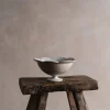 A⊆Z Floral Footed Bowl in Silver White Clearance