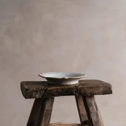A⊆Z Floral Plate in Silver White Best