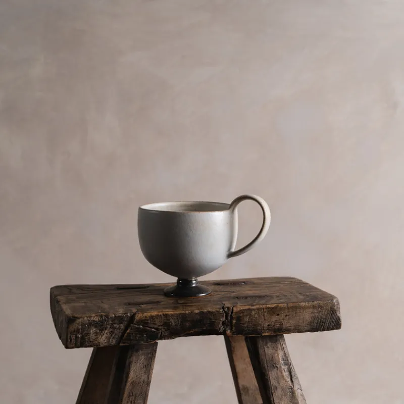A⊆Z Footed Dessert Cup in Silver White Fashion