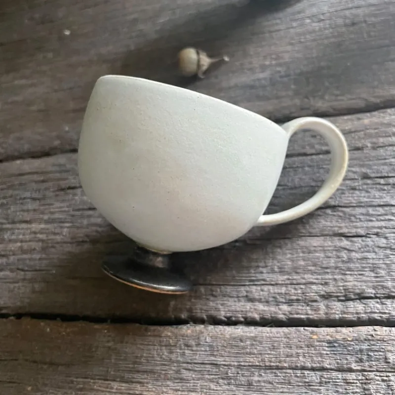 A⊆Z Footed Dessert Cup in Silver White Fashion