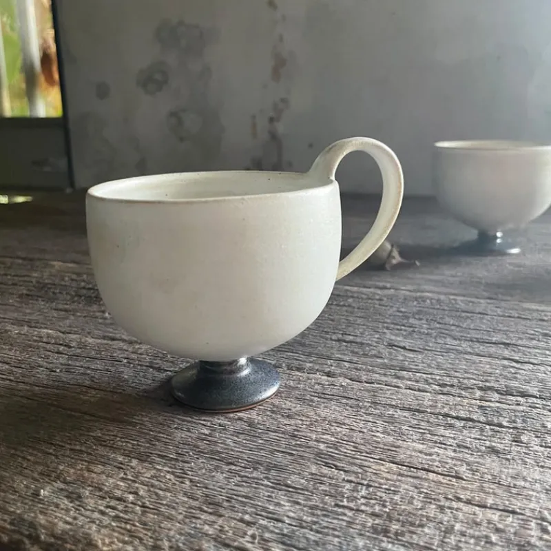 A⊆Z Footed Dessert Cup in Silver White Fashion