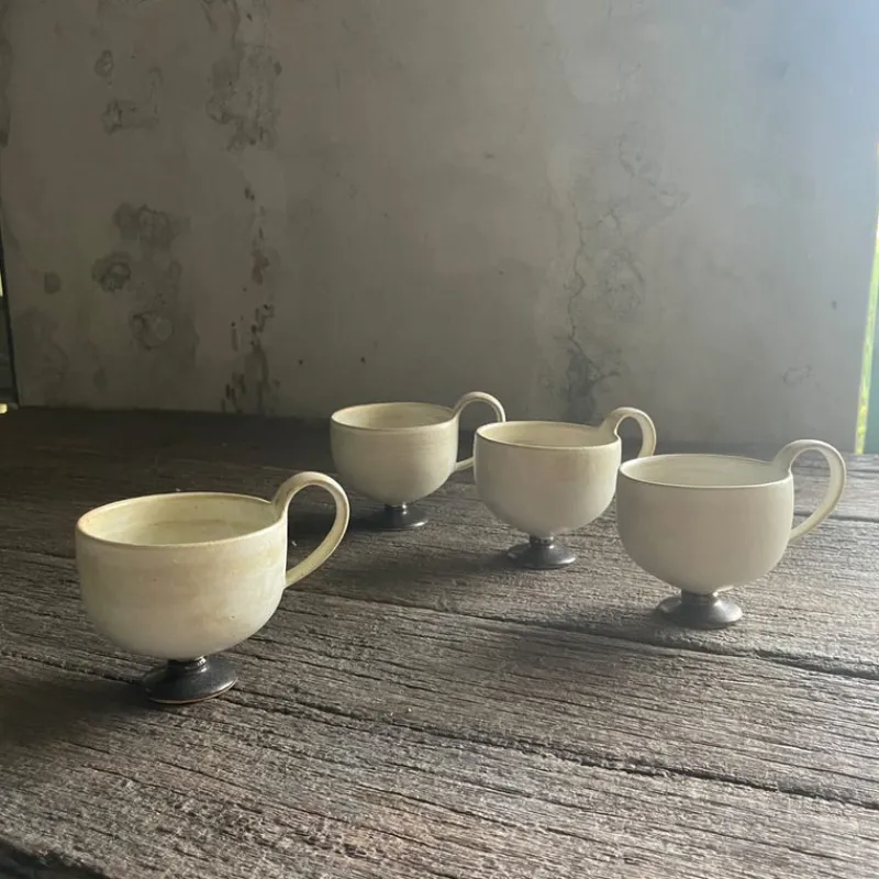 A⊆Z Footed Dessert Cup in Silver White Fashion