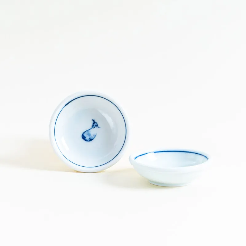 Mogutable Selects Hand-Painted Eggplant Mini Dish New