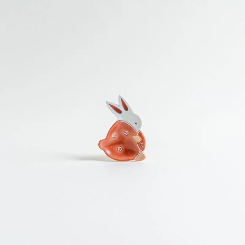 Mogutable Selects Hand-Painted Rabbit Small Dish New