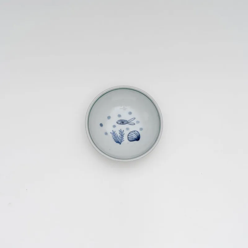 Yeogi-Damki Hand-Painted Sea Creatures Sauce Dish New