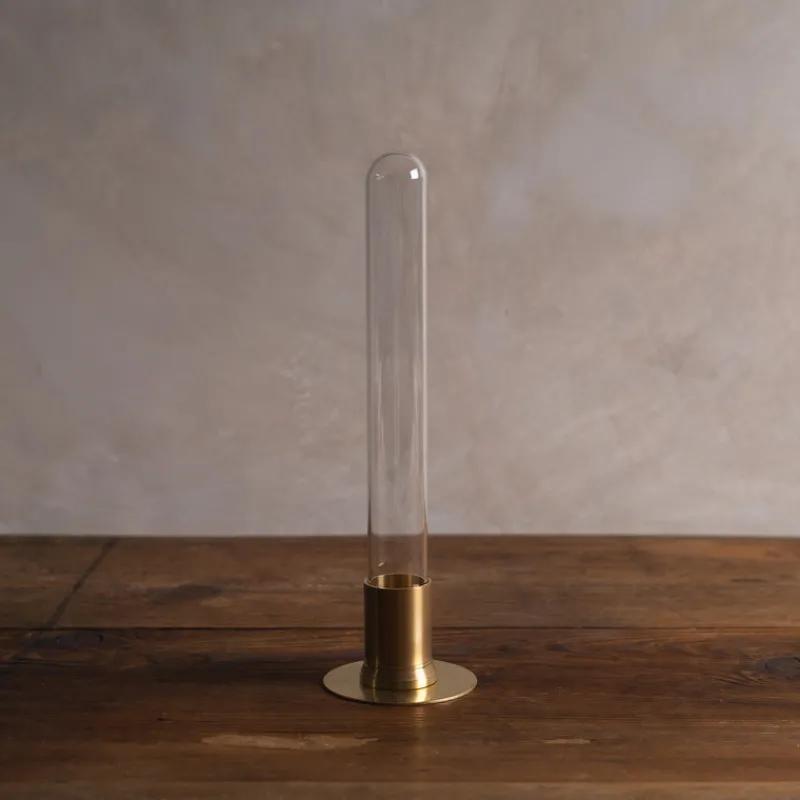 Picus Japanese Herbarium Brass Flower Vase with Glass Dome Discount