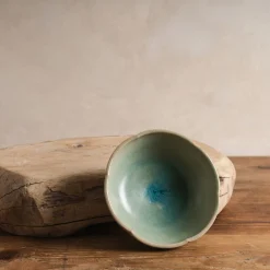 Sheng Ceramic Lotus Bowl in Lake Blue Clearance