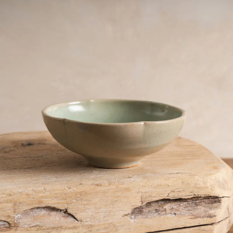Sheng Ceramic Lotus Bowl in Lake Blue Clearance