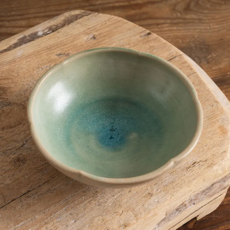 Sheng Ceramic Lotus Bowl in Lake Blue Clearance