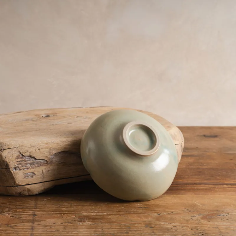 Sheng Ceramic Lotus Bowl in Lake Blue Clearance