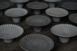 Zhitaofang's/製陶方式 Pleated Dessert Plate in Blue-Gray Online