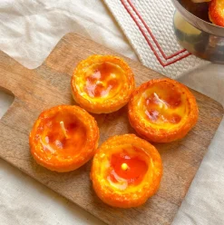 The Wednesday Co Portuguese Egg Tart - Set of 4 Tealight Candles Hot