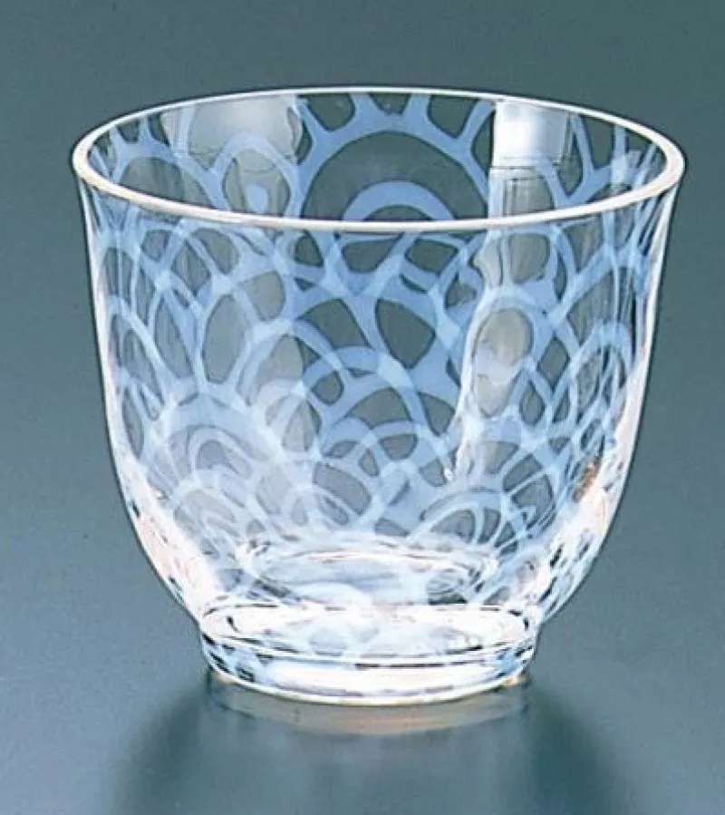 Hirota Glass Taisho Roman Iced Tea Glass in Wave Fashion