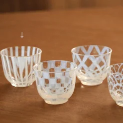 Hirota Glass Taisho Roman Iced Tea Glass in Stripe Fashion