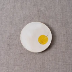 Yon Ho Kyung 4.75" Yellow Apple Round Plate Clearance