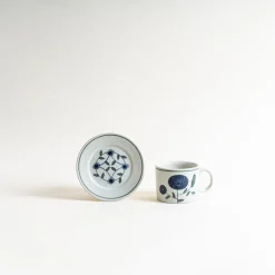 Yeogi-Damki Hand-Painted Mug + Saucer Set Fashion