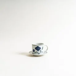 Yeogi-Damki Hand-Painted Mug + Saucer Set Fashion