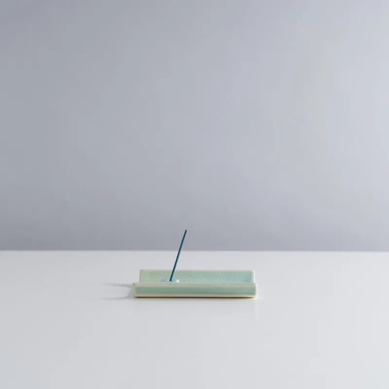 Nippon Kodo Yukari Incense Holder with plate in Green Discount