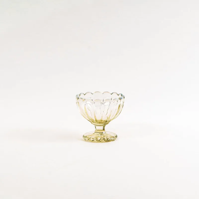 Hirota Glass Yukinohana Footed Ice Cream Bowl Sale